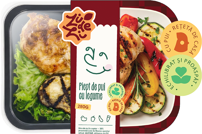 Piept de pui cu legume
