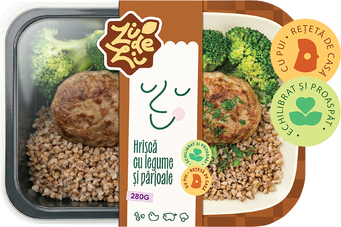 Hrișcă cu legume și pârjoale